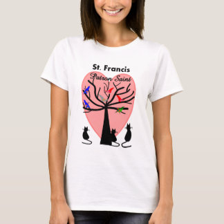St Francis skyddshelgon--Unika träd och djur T-shirt