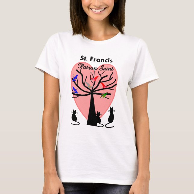 St Francis skyddshelgon--Unika träd och djur Tröja (Framsida)