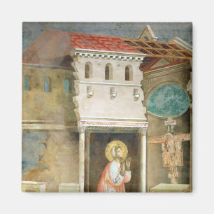 St Francis som ber i kyrkan av San Magnet