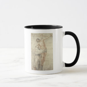 St Francis som kasserar världen och omfamna Mugg
