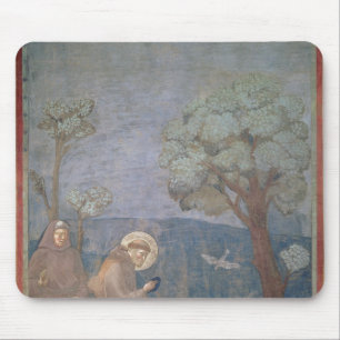 St Francis som predikar till fåglarna, 1297-99 Musmatta