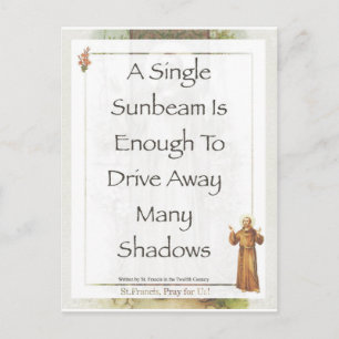 st. francis sunbeam prayer vykort
