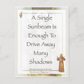 st. francis sunbeam prayer vykort