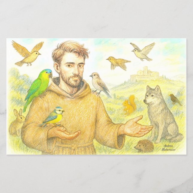St. Francis - the sermon to the birds and animals Flygblad (Framsidan)