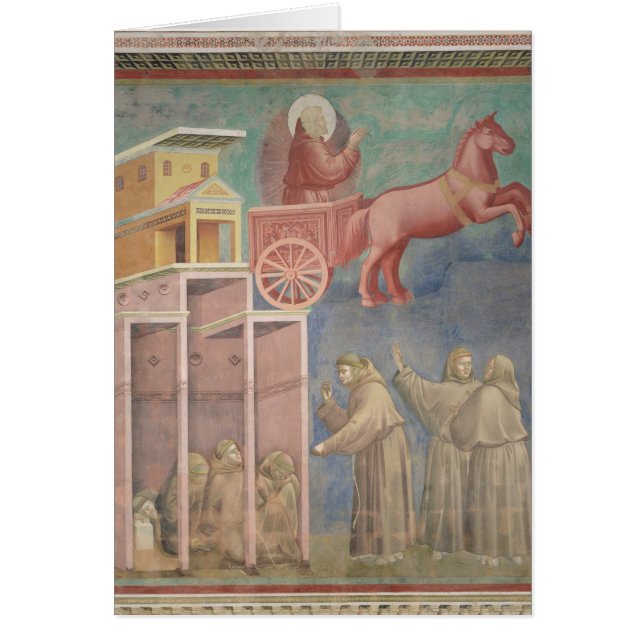 St Francis visas till hans följen Hälsningskort (Framsidan)