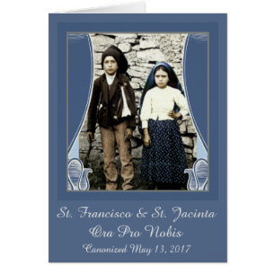 St. Francisco & St. Jacinta nyligen Canonized Hälsningskort