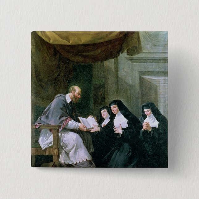St. Francois de Sale Ge härska Knapp (Framsida)