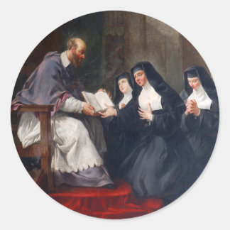 St. Francoise med St. Jean Runt Klistermärke