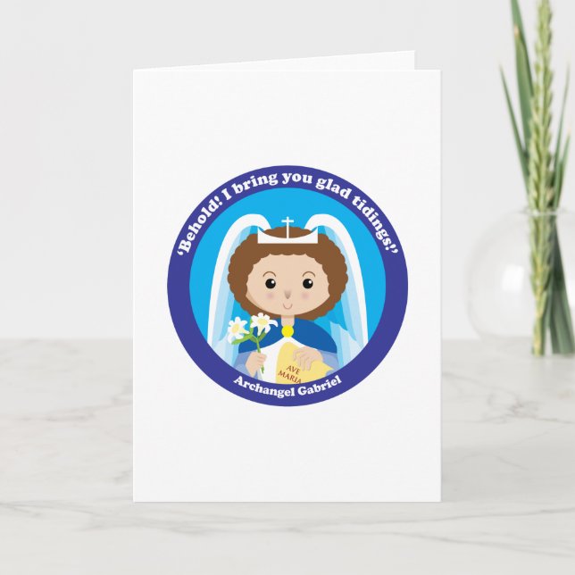 St. Gabriel Archangel Helgkort (Framsida)