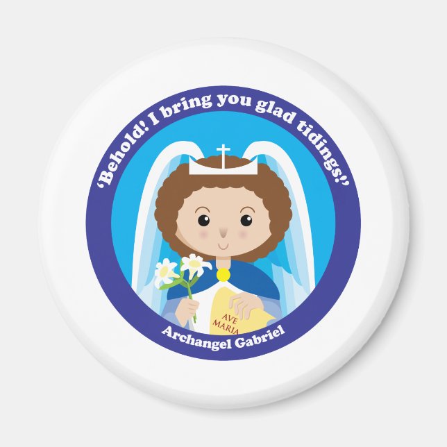 St. Gabriel Archangel Magnet (Framsidan)