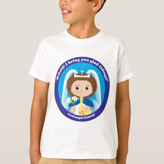 St Gabriel ärkeängeln Tee Shirt (Framsida)