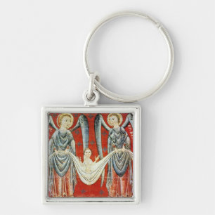 St Gabriel och St.-Raphael, c.1200 Fyrkantig Silverfärgad Nyckelring