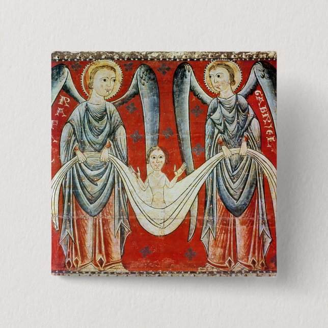 St Gabriel och St.-Raphael, c.1200 Knapp (Framsida)