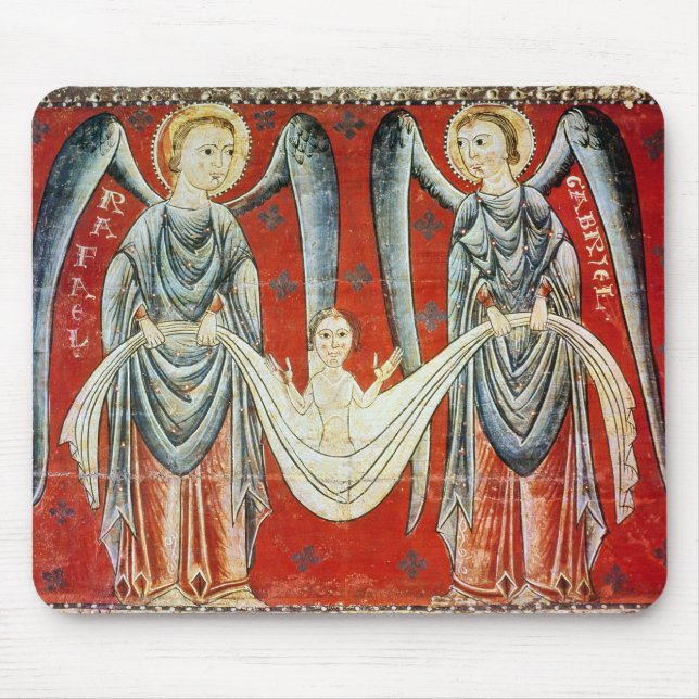 St Gabriel och St.-Raphael, c.1200 Musmatta (Framsidan)