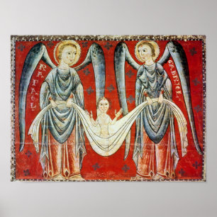 St Gabriel och St.-Raphael, c.1200 Poster