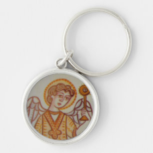 St Gabriel Rund Silverfärgad Nyckelring