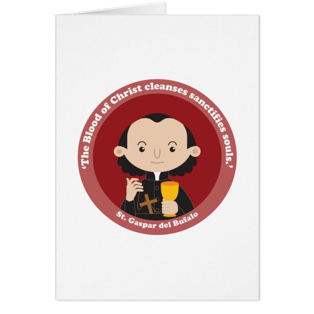 St. Gaspar del Bufalo Hälsningskort (Framsidan)