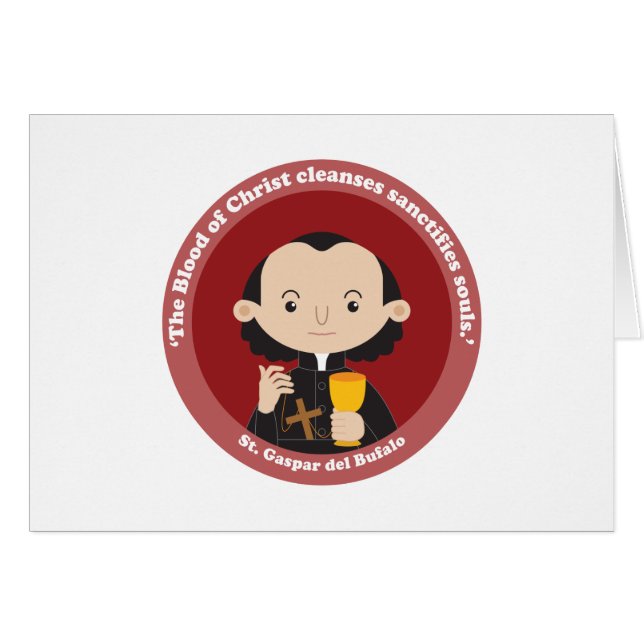 St. Gaspar del Bufalo Hälsningskort (Framsidan Horizontal)