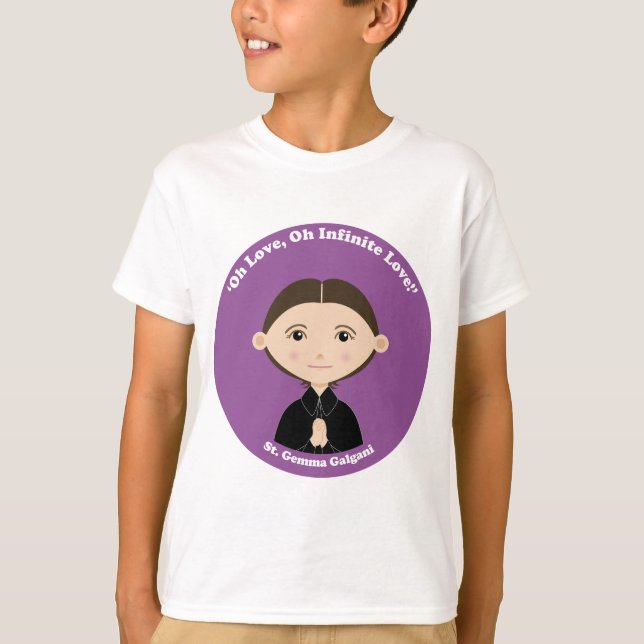 St. Gemma Galgani Tee Shirt (Framsida)