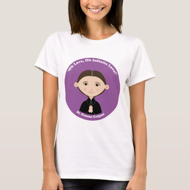 St. Gemma Galgani Tee Shirt (Framsida)