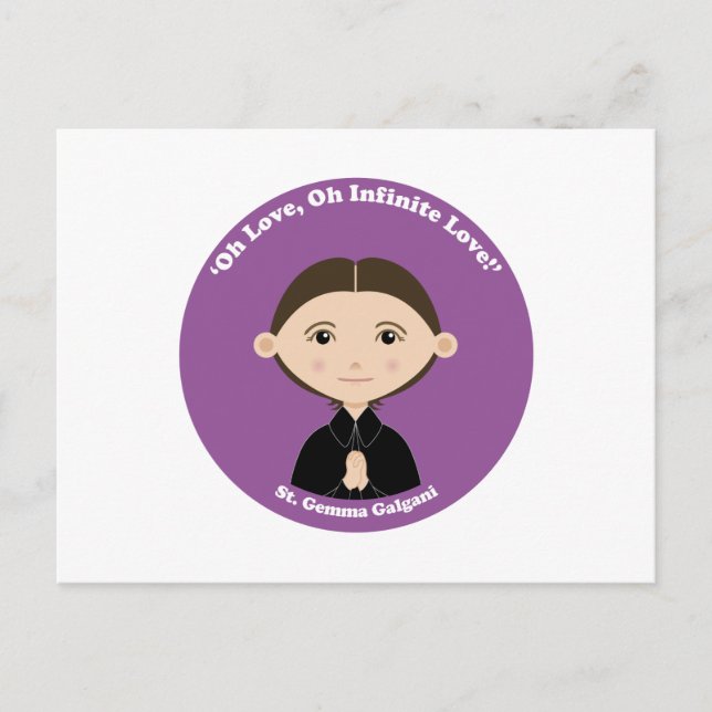 St. Gemma Galgani Vykort (Framsida)