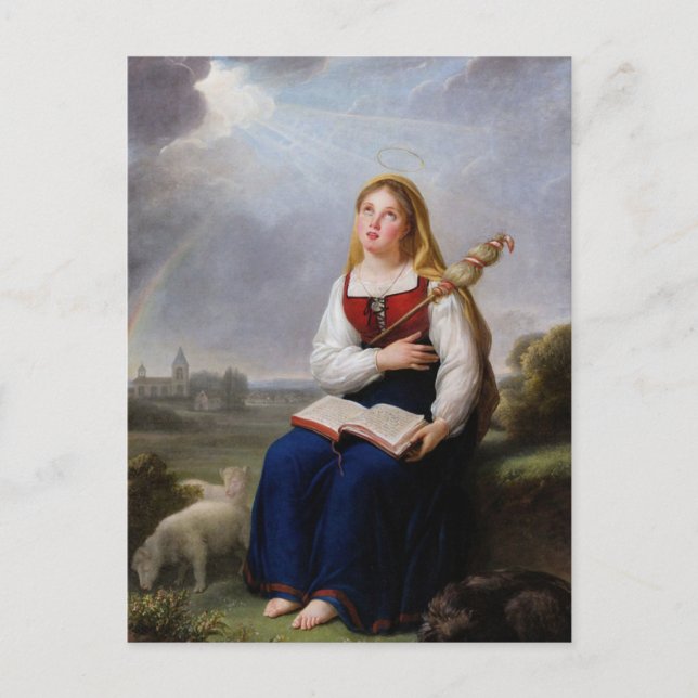 St. Genevieve av Elisabeth Vigee Le Brun Postcard Vykort (Framsida)