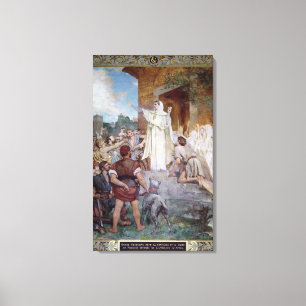 St. Genevieve som lugnar Parisiansen Canvastryck