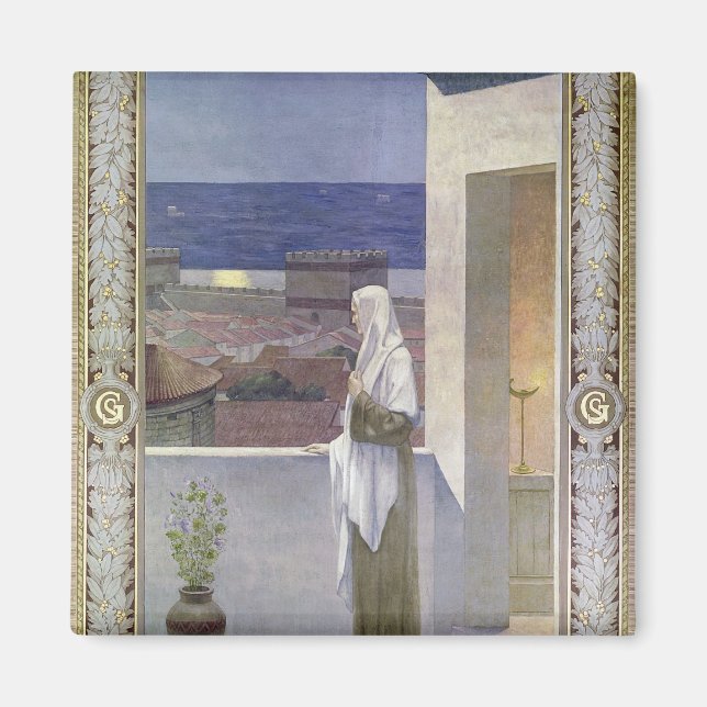 St. Genevieve Watches over Spipande City Magnet (Framsidan)
