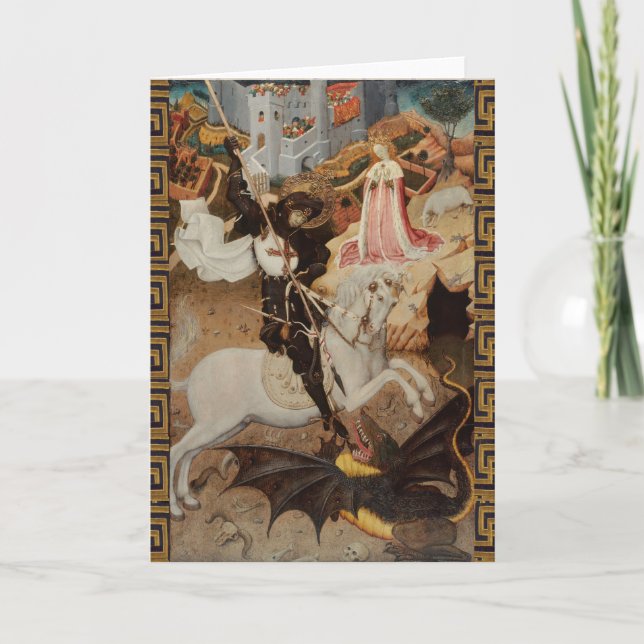 St. George and The Dragon by Bernat Martorell Kort (Framsida)