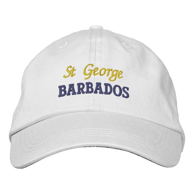 St George, Barbados Embroiderade Baseball Cap Broderad Keps (Framsida)
