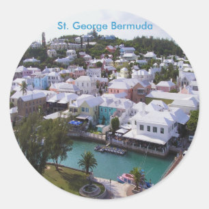 St. George Bermuda Runt Klistermärke