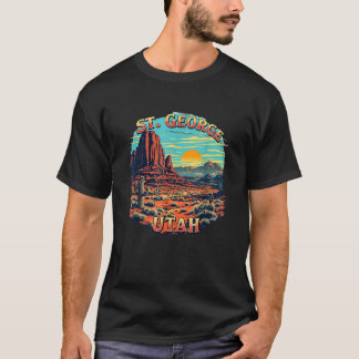 St George Desert Mountain Vintage St George Utah C T Shirt