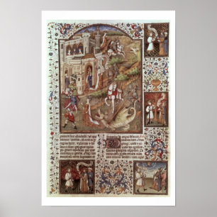 St George dödande drakar Poster