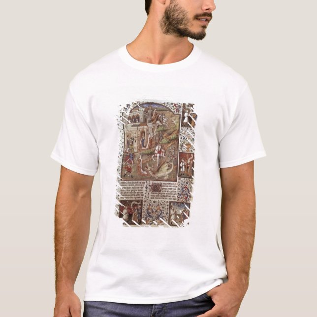 St George dödande drakar T Shirt (Framsida)