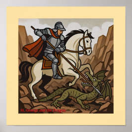 St.George dödar Draken - Doudou, Mons Poster