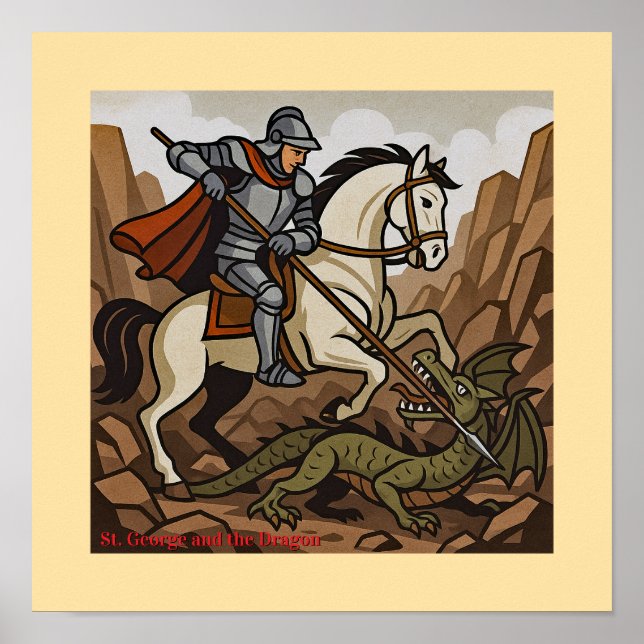 St.George dödor Dragon - Doudou, Mons Poster (Framsidan)