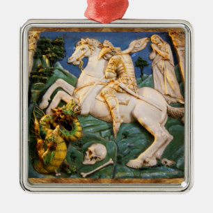 St George, drake och Princess Julgransprydnad Metall