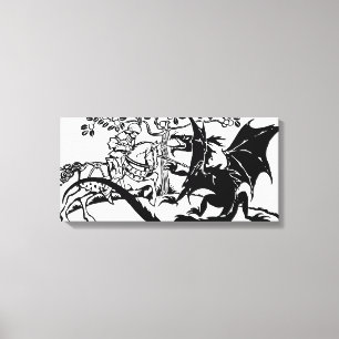 St George & draken Canvastryck