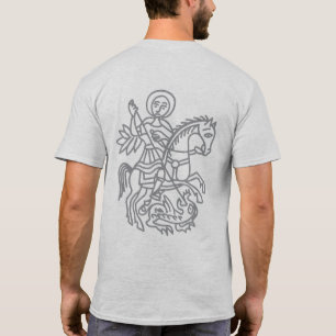 St George Drakon Jerusalem Kors Arv Tatuering T Shirt