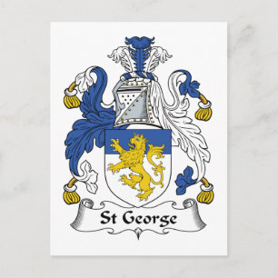 St George Family Crest Vykort