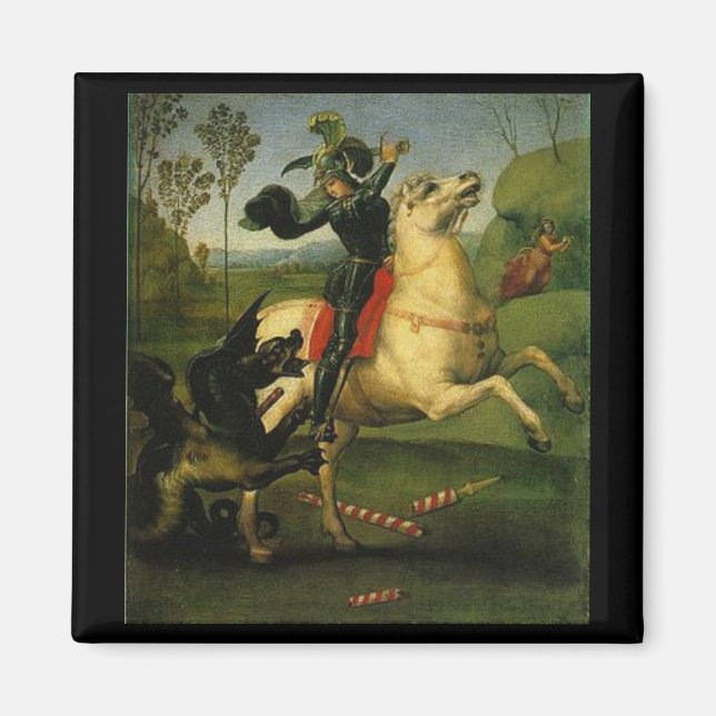 St. George Fighting the Dragon Magnet (Framsidan)