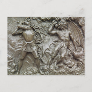 St. George Fighting the Dragon Vykort