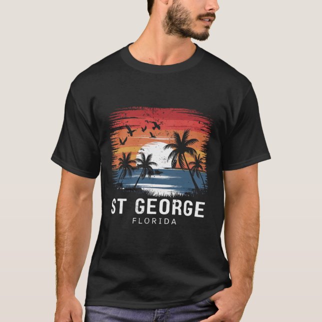 St George Florida Surfing Brädseglaren  T Shirt (Framsida)