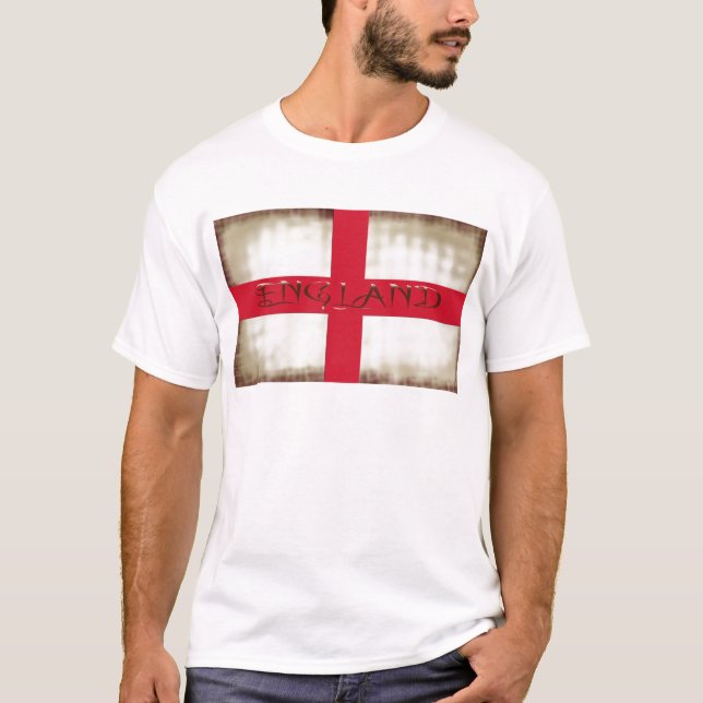 St George för England engelsk Grungeflagga kor T-shirt (Framsida)