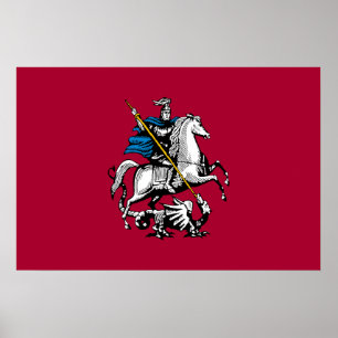 St George för symbol för Moscow stadsRyssland Poster