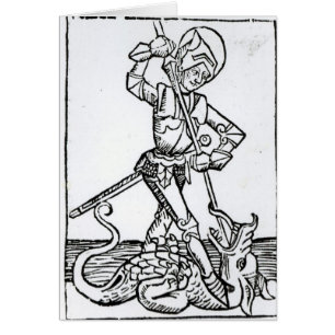 St George från 'Liberen Chronicarum Hälsningskort