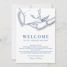 St. George Island FL Bröllop Välkomsthisterary Tack Kort