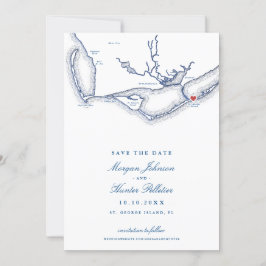 St. George Island FL Elegant Navy Beach Wedding Spara Datumet