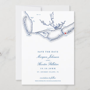St. George Island FL Elegant Navy Beach Wedding Spara Datumet
