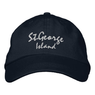 St. George Island Florida Embroized Baseball Hat Broderad Keps